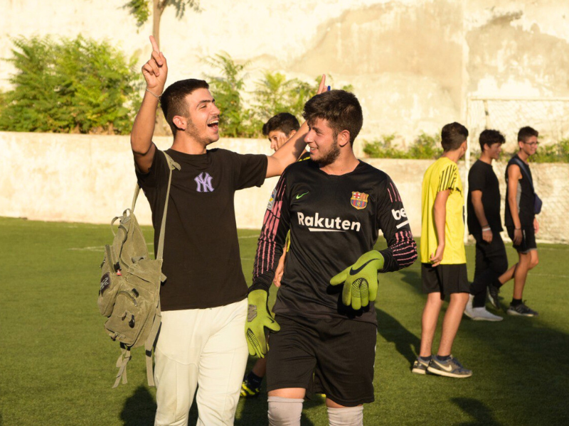 Un torneo di calcio ad Aleppo (Siria) sostenuto con il programma RISE