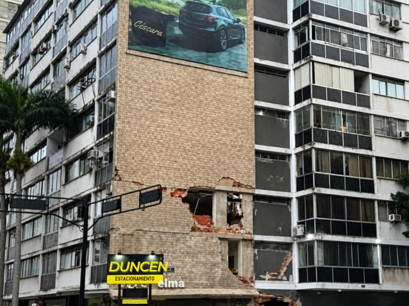 Una palazzina danneggiata a causa dle sisma che ha colpito il Venezuela il 24 giugno 2026